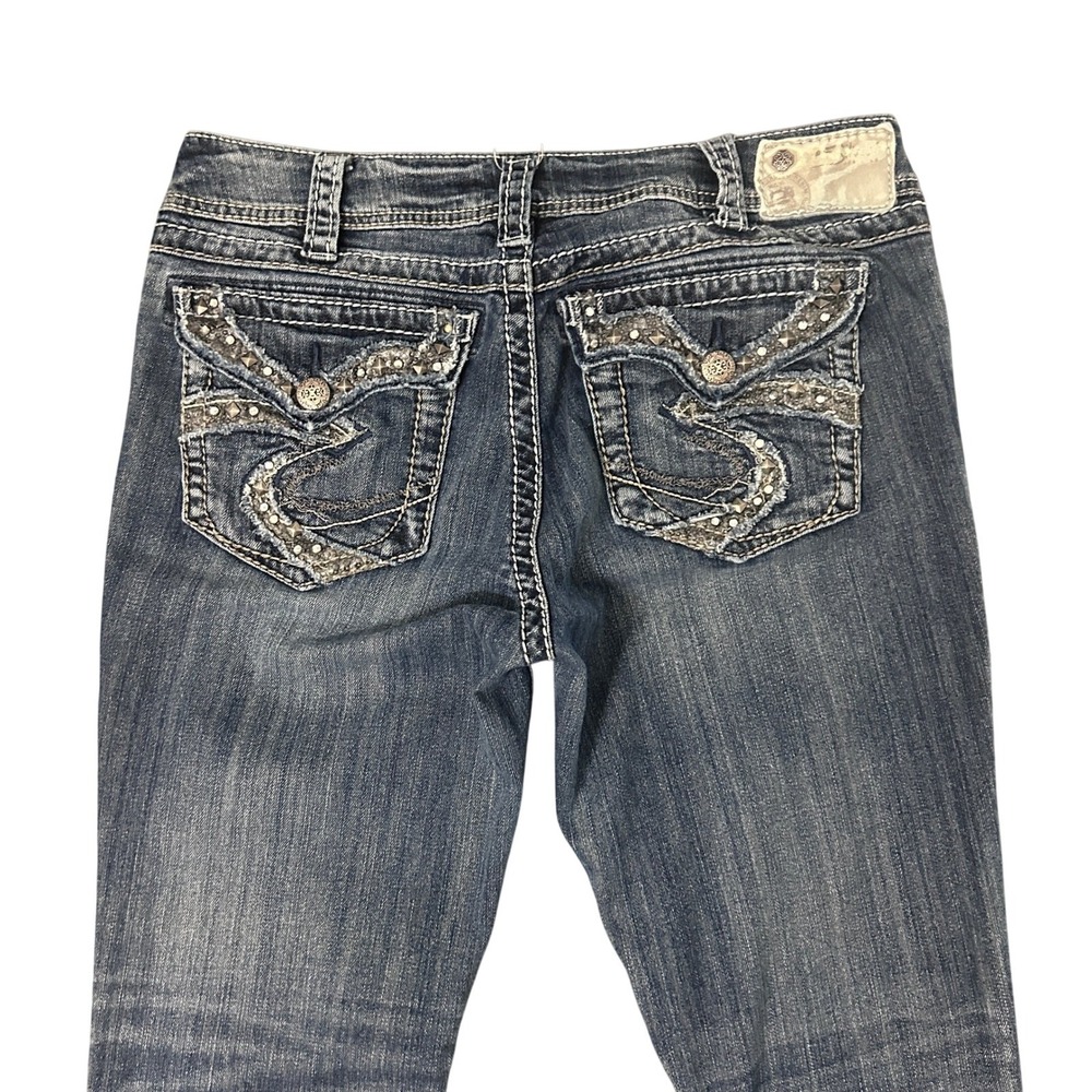 Silver Bootcut Jeans Womens 30 Suki Flap Pockets Mid Rise Western Cowgirl 32x32